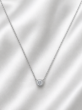 White Gold Diamond Solitaire Necklace